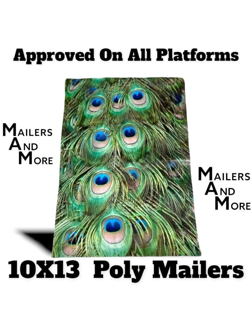 25 10X13 Poly Mailers Peacock Eyes PRICE IS FIRM - Picture 9 of 13